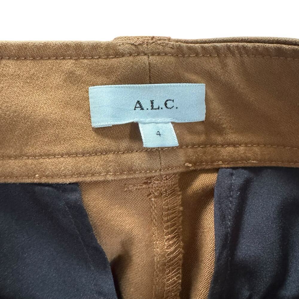 A.L.C. Lawrence Mid-Rise Wide Leg Straight Pants in "Cognac" Brown Size 4 - Picture 7 of 9
